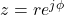z = r e^{j \phi}