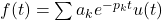 f(t) = \sum a_k e^{-p_k t} u(t)