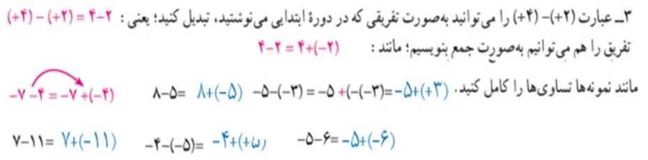 سوال 3 فعالیت صفحه 15 ریاضی هفتم