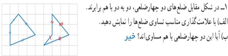 سوال 1 تمرین صفحه 52 ریاضی هفتم