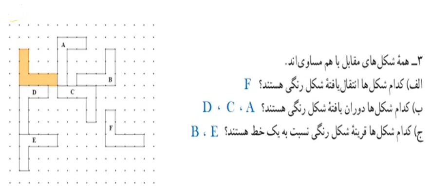 سوال 3 تمرین صفحه 50 ریاضی هفتم