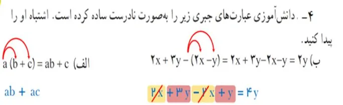 سوال 4 تمرین صفحه 55 ریاضی هشتم