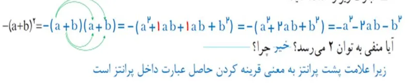 سوال سه کاردرکلاس صفحه 62 ریاضی هشتم