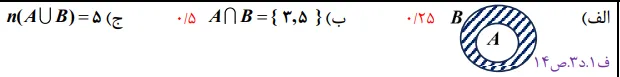 پاسخ سوال نمودار ون نوبت عصر خرداد 1404