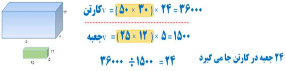 جواب سوال ۵ کاردرکلاس صفحه ۷۴ ریاضی هفتم