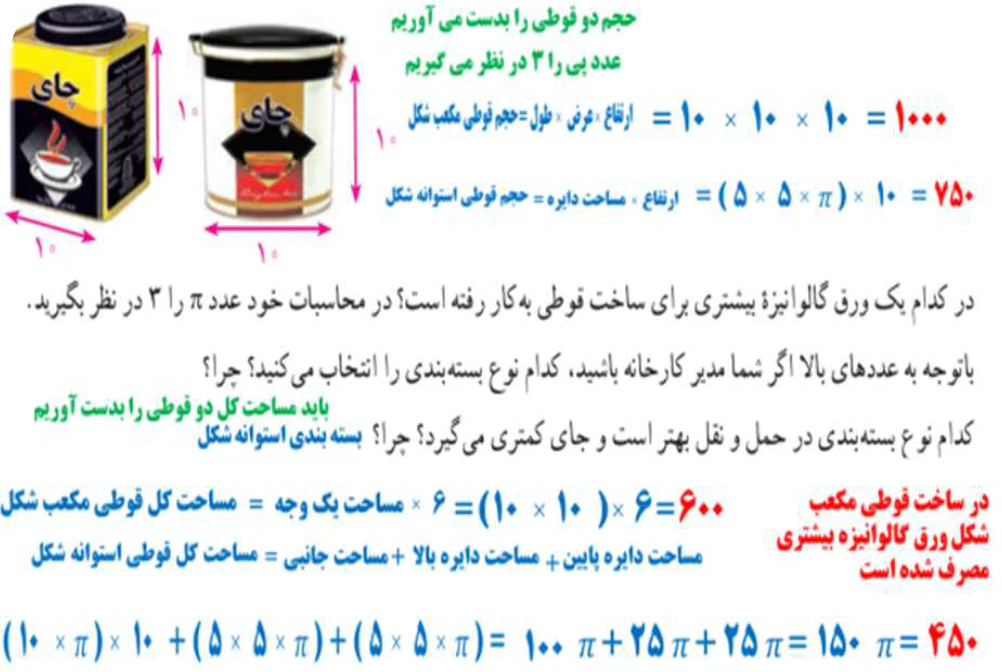 جواب فعالیت دو صفحه ۷۹ ریاضی ۷ام