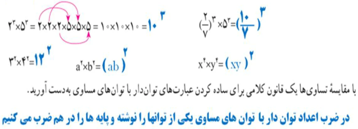 فعالیت ۹۱ سوال ۱ ریاضی هفتم